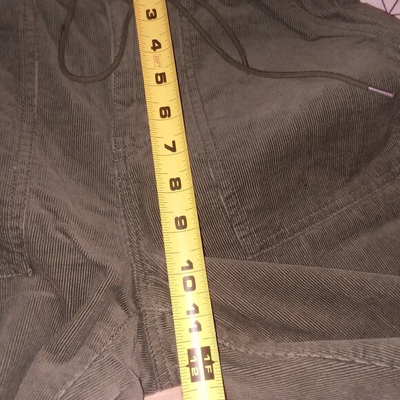 Olive green fine wale corduroy pants - Picture 7 of 13